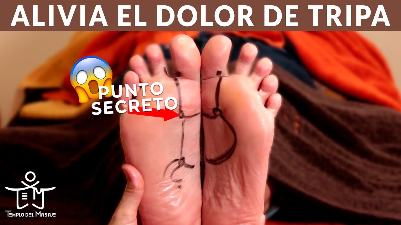 masajes en los pies para el dolor de estomago