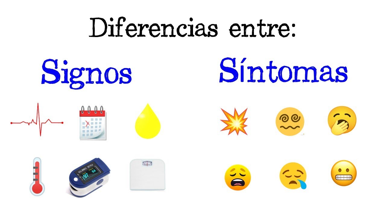 diferencia entre signos y sintomas de una enfermedad