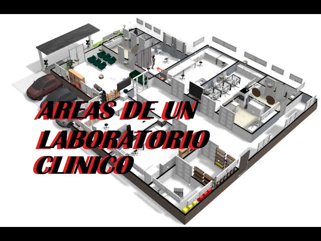 plano de un laboratorio clinico y sus areas
