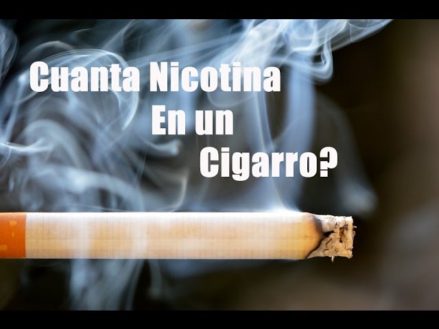 porcentaje de nicotina en un cigarro