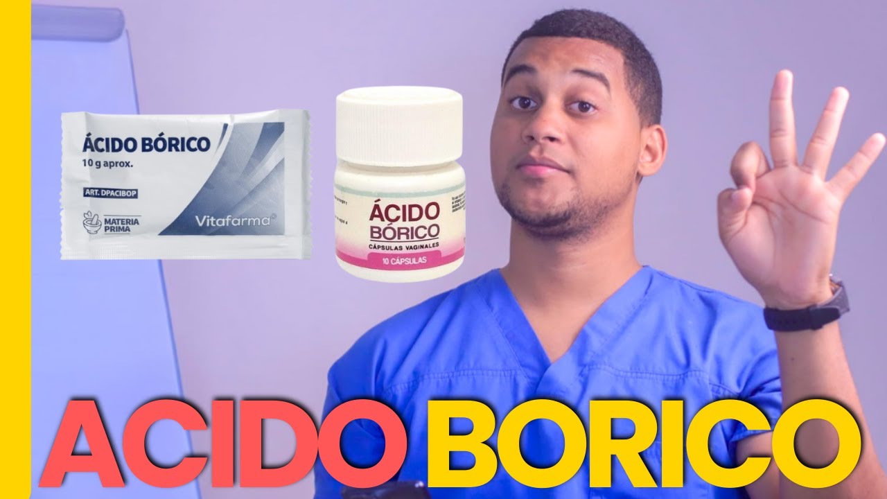 tubo de orina con ácido bórico para que
