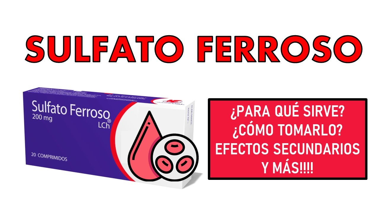 sulfato de hierro para que sirve